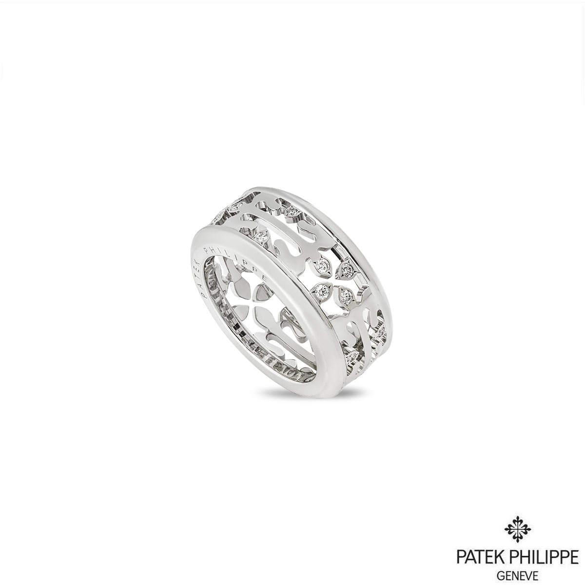 Patek Philippe White Gold Calatrava Cross Diamond Ring 275.6/1A.GR.530